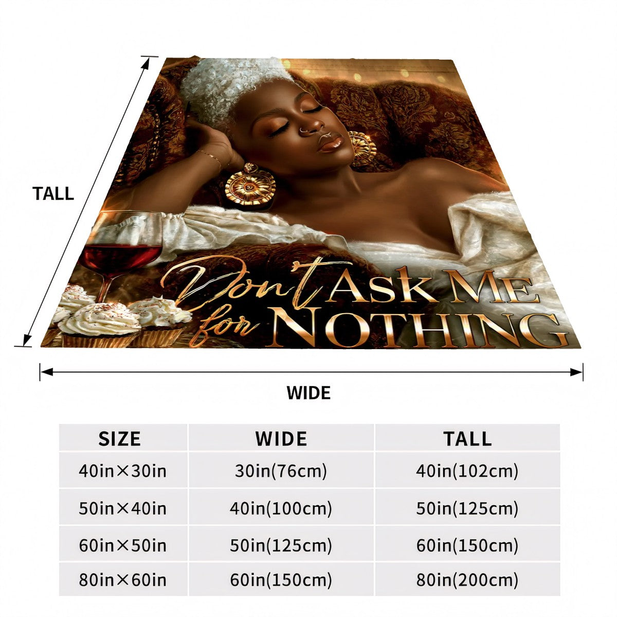 Don't Ask Me for Nothing Blanket | Soft Power (Cream Elegance Edition)