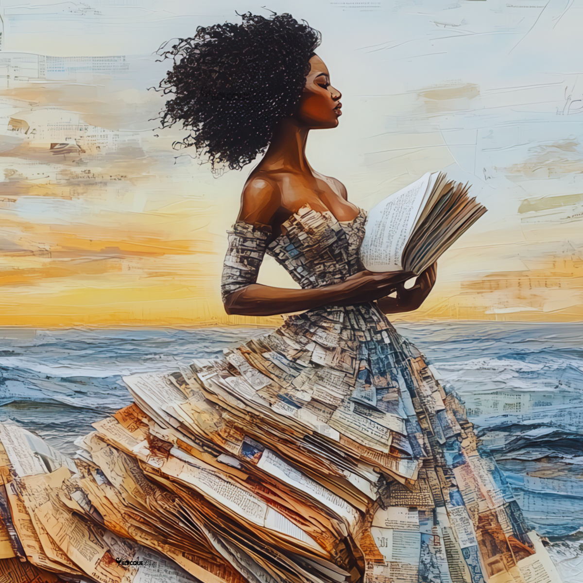 Black woman empowerment wall art celebrating resilience, healing, and self-love. Afrocentric digital print for inspiring home décor