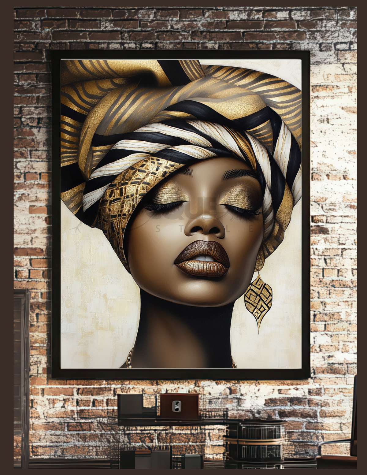 Black King & Queen Wall Art | Set of 3 Afrocentric Prints | Gold Bronze Digital Downloads | Bathroom, Bedroom, Living Room Decor