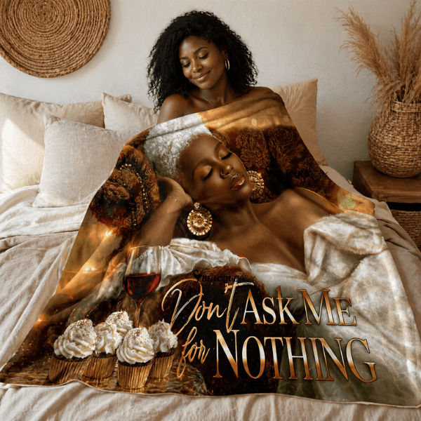 Don't Ask Me for Nothing Blanket | Soft Power (Cream Elegance Edition)