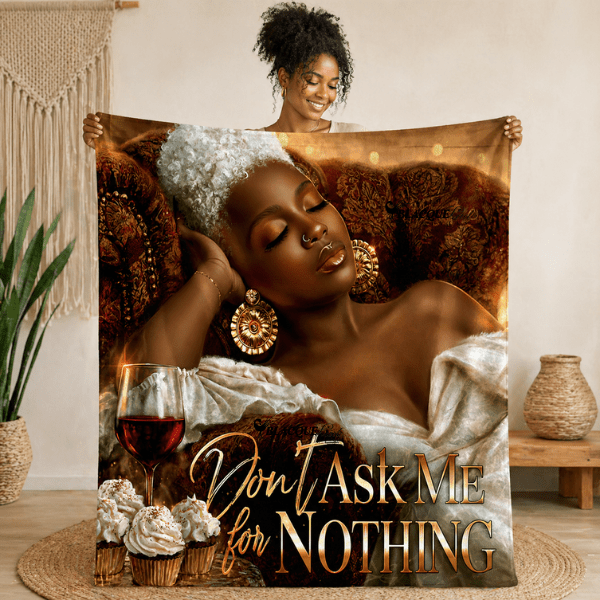 Don't Ask Me for Nothing Blanket | Soft Power (Cream Elegance Edition)