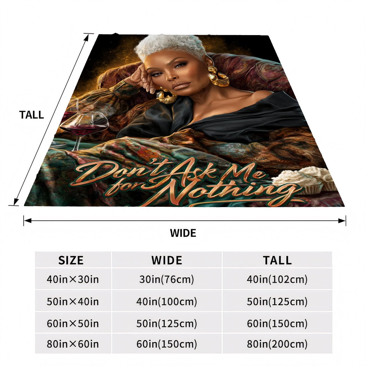 Don't Ask Me for Nothing Blanket | Golden Energy (Emerald Luxe Edition)