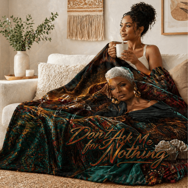 Don't Ask Me for Nothing Blanket | Golden Energy (Emerald Luxe Edition)
