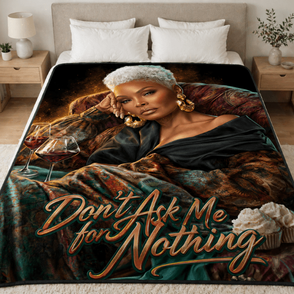 Don't Ask Me for Nothing Blanket | Golden Energy (Emerald Luxe Edition)