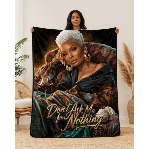 Don't Ask Me for Nothing Blanket | Golden Energy (Emerald Luxe Edition)