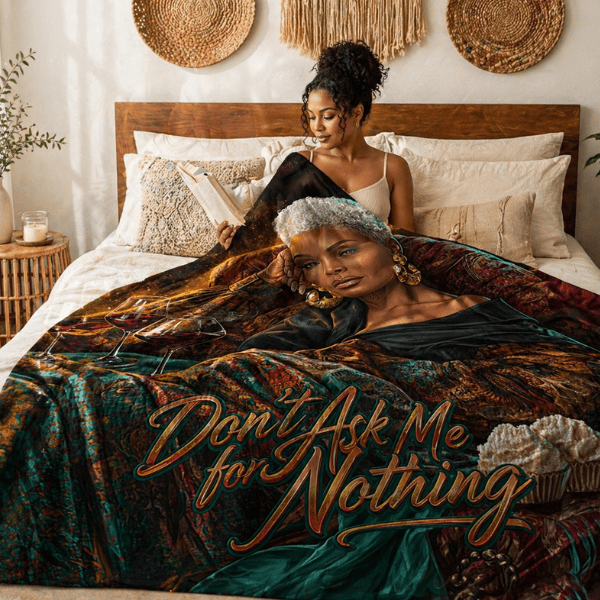 Don't Ask Me for Nothing Blanket | Golden Energy (Emerald Luxe Edition)