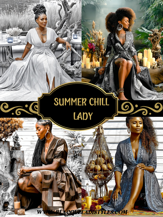 Black Woman Wall Art | Afrocentric Summer Vibes | Digital Download for Living Room